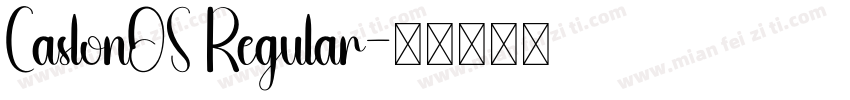CaslonOS Regular字体转换